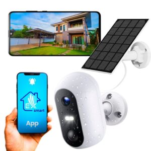 Kamera zewnętrzna z panelem solarnym bezprzewodowa, Full HD 1080p, Wi-Fi, akumulator 5200mAh, IP54 Extralink Smart Life SolarEye - obrazek 1