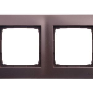 Simon 54 Premium Ramka podwójna brąz mat DR2/46 - obrazek 1