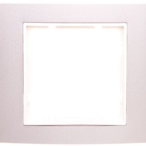 Berker B.3/B.7 Glas Ramka pojedyncza aluminium/śnieżnobiała 10113904 - obrazek 1