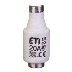 Wkładka bezpiecznikowa 20A DII gG / BiWtz 500V AC/ 250V DC E27 002312406 /5szt./ - obrazek 1