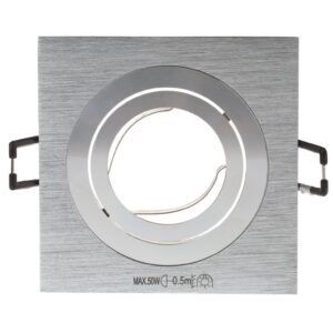 Oprawa punktowa 1x50W GX5,3 IIIkl. 12V IP20 SEIDY CT-DTL50-AL kwadrat 18281 - obrazek 1