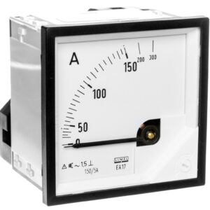 Amperomierz analogowy tablicowy 150/300A do przekładnika 150/5A 72x72mm IP50 C3 K=90 st. EA17N F41700000000 - obrazek 1