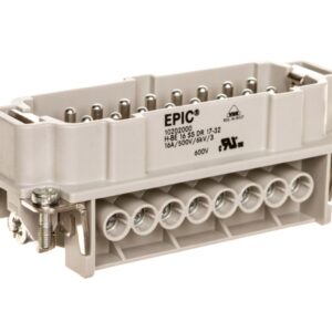 Wkład złącza 16P+PE męski 16A 500V EPIC H-BE 16 SS 17-32 10202000 - obrazek 1
