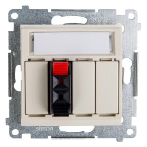 Simon 54 Gniazdo głośnikowe pojedyncze kremowe DGL31.01/41 - obrazek 1