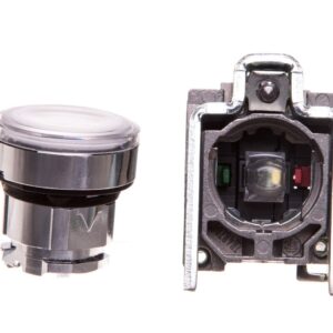 Przycisk sterowniczy 22mm biały z samopowrotem z podświetleniem 1Z 1R XB4BW31M5 - obrazek 1