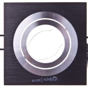 Oprawa punktowa 1x50W GX5,3 IIIkl. 12V IP20 SEIDY CT-DTL50-B kwadratowa czarna 18289 - obrazek 1
