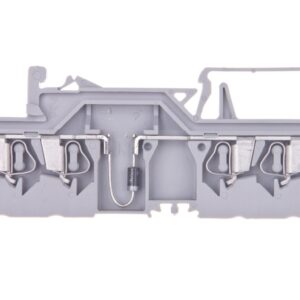 Złączka szynowa 4-przewodowa z diodą 1N4007 2,5mm2 szara 280-815/281-410 - obrazek 1