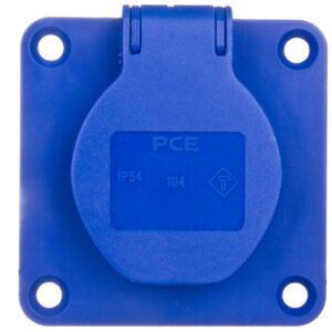 Gniazdo tablicowe 10/16A 2P+Z 230V /70x70/ niebieskie IP54 104-7B - obrazek 1
