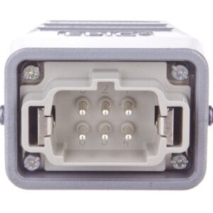 Zestaw kompletny 6+PE stykowy męski /obudowa wtyczki + wkład/ KIT H-BE 6 SS TG M20 75009635 - obrazek 1