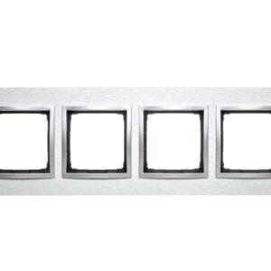 Simon 54 Nature Ramka poczwórna metal INOX KLASYCZNY DRN4/77 - obrazek 1