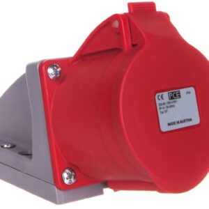 Gniazdo stałe 32A 7P 400V czerwone IP44 127-6V - obrazek 1