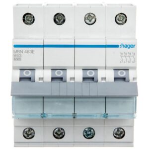 Wyłącznik nadprądowy 4P B 63A 6kA AC MBN463E - obrazek 1