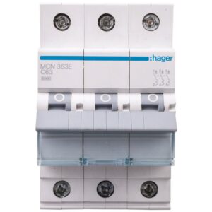 Wyłącznik nadprądowy 3P C 63A 6kA AC MCN363E - obrazek 1