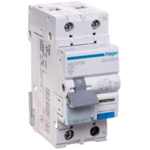 Wyłącznik różnicowo-nadprądowy RCBO 1P+N C20A 0,03A 6kA Typ AC ADC970D - obrazek 1