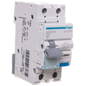 Wyłącznik różnicowo-nadprądowy RCBO 2P C25A 0,03A Typ AC ADC975D - obrazek 1