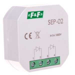 Separator sygnału wejściowego 1A 1000V podtynkowy SEP-02 - obrazek 1