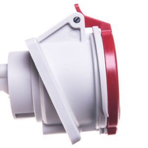 Gniazdo tablicowe skośne 5P 32A 400V czerwone IP44 3153 MEN3153 - obrazek 1