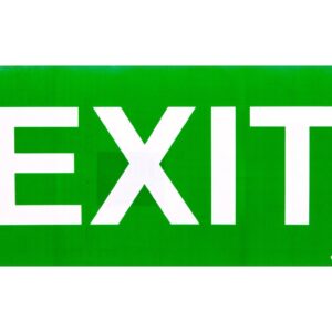 Piktogram PD28 150x300 EXIT logo awex (ISO7010) - obrazek 1