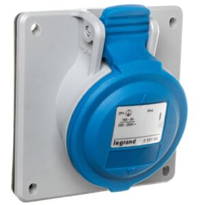 Gniazdo tablicowe 16A 3P 230V niebieskie IP44 P17 TEMPRA PRO 555184 - obrazek 1