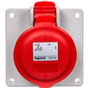 Gniazdo tablicowe 16A 4P 400V czerwone IP44 P17 TEMPRA PRO 555188 - obrazek 1