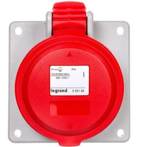 Gniazdo tablicowe 5P 16A 400V czerowne IP44 P17 TEMPRA PRO 555189 - obrazek 1