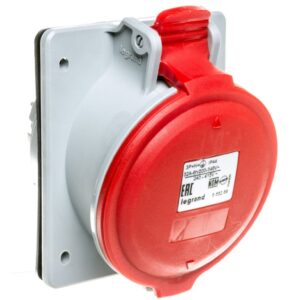 Gniazdo tablicowe 5P 32A 400V czerwone IP44 P17 TEMPRA PRO 555289 - obrazek 1