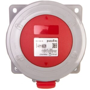 Gniazdo tablicowe 5P 16A 400V czerwone IP67 P17 TEMPRA PRO 555389 - obrazek 1