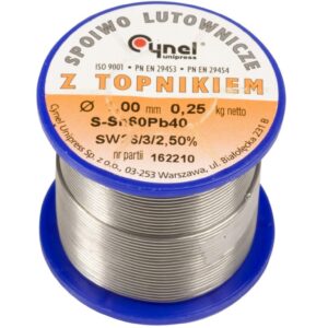 Drut do lutowania 1mm 250g DW 1,00/TLR cyna E05ML-01010200701 - obrazek 1