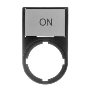 Tabliczka opisowa ON 50x30mm czarna 22mm prostokątna M22S-ST-GB6 216496 - obrazek 1