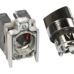 Przełącznik 2 położeniowy pokrętło 22mm czarny 1Z 1R bez samopowrotu XB4BD25 - obrazek 1