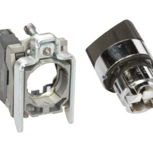 Przełącznik 2 położeniowy pokrętło 22mm czarny 1Z bez samopowrotu XB4BD21 - obrazek 1