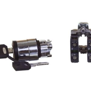 Przełącznik 3 położeniowy klucz 22mm czarny 2Z bez samopowrotu XB4BG33 - obrazek 1