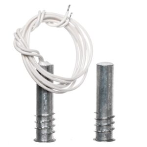 Czujka kontaktronowa systemu alarmowego wpuszczana magnetyczna z rezystorem 1,1 kOhm metalowa K-3 2E - obrazek 1