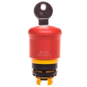 Przycisk bezpieczeństwa 22mm 0Z 1R IP66 klucz M22-PVS/K01 216514 - obrazek 1