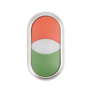 Napęd przycisku podwójny zielony/czerwony z podświetleniem z samopowrotem M22-DDL-GR 216698 - obrazek 1