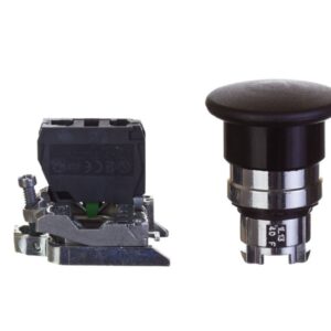 Przycisk bezpieczeństwa 22mm 1Z 0R IP65 z samopowrotem czarny XB4BC21 - obrazek 1