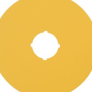 Tabliczka opisowa żółta okrągła fi90 bez nadruku M22-XAK 216464 - obrazek 1
