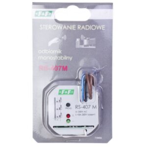 Przekaźnik sterowania radiowego monostabilny odbiornik 1Z 5A 230V (kapsułka fi55) RS-407M - obrazek 1