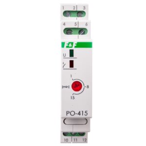 Przekaźnik czasowy 1P 10A 1-15min 24V AC/DC opóźnione odpadanie PO-415-24V - obrazek 1