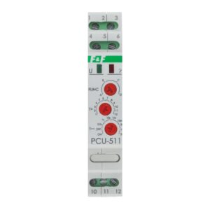Przekaźnik czasowy 1P 8A 0,1-576h 230V AC, 24V AC/DC wielofunkcyjny PCU-511DUO - obrazek 1