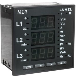 Miernik sieci 3-fazowej wej. I 5A wej. U 3x230/400V bez atestu KJ N14 22000 - obrazek 1
