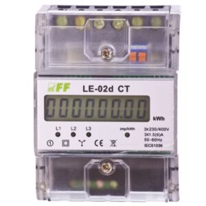 Licznik energii elektrycznej 3-fazowy 5A 230/400V do współpracy z przekładnikiem (programowalny) 20-6000/5A LCD LE-02D-CT - obrazek 1