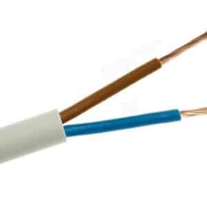 Przewód płaski H03VVH2-F (OMYp) 2x0,5 biały 300/300V /100m/ - obrazek 1